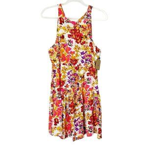 NEW Natural Life Floral Halter Dress‎ Womens Size Medium